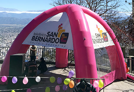 Carpa inflable Teleférico San Bernardo